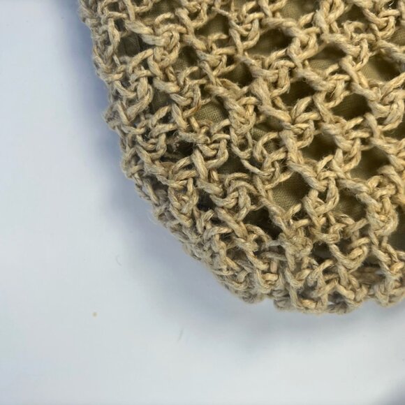 Vintage 1970s Italian Macrame Crochet Bag with Acrylic Circular handles - groovy - Picture 3 of 13